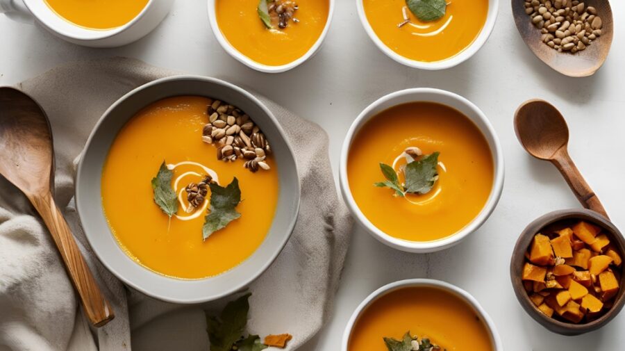 Delicious bowl of pumpkin soup—a simple, nutritious meal suggestion from Healthy Weight For Life