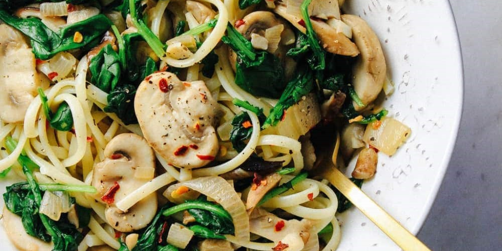 Konjac Noodles with Cambodian Greens and Oyster Mushrooms - Healthy ...